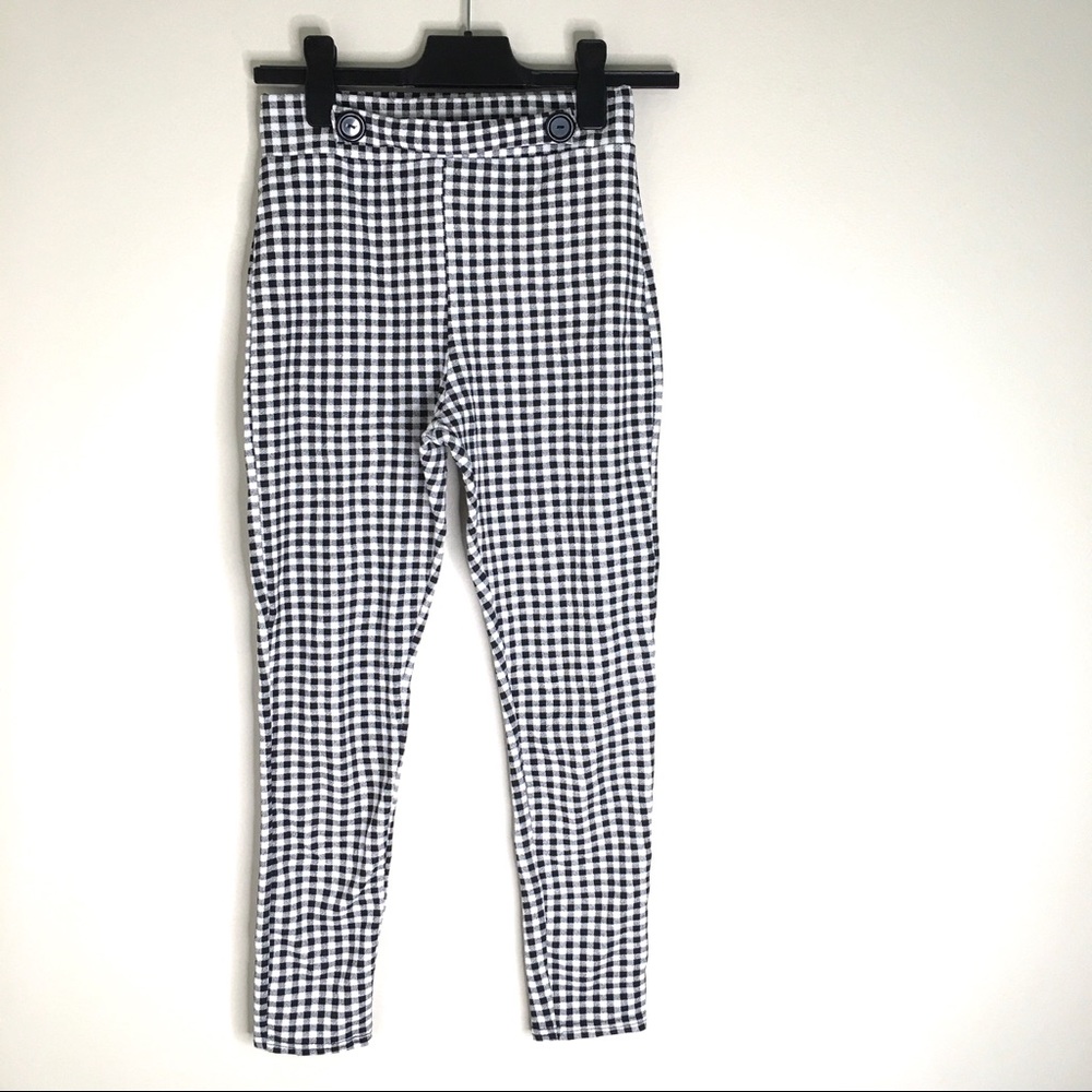 Boohoo Black & White Gingham Skinny Pants